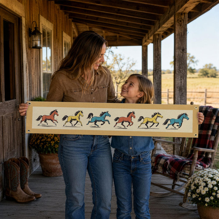 Wild Running Horses Banner