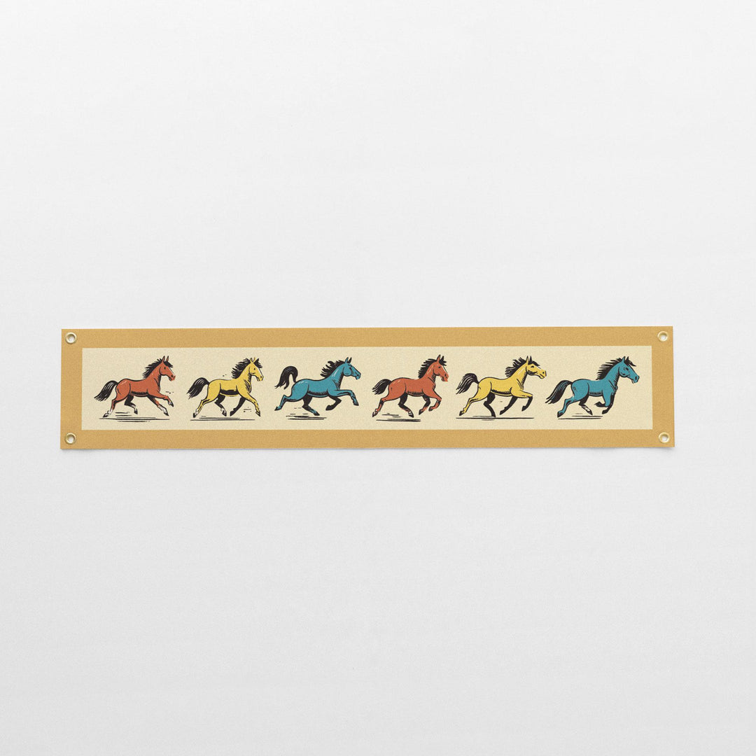 Wild Running Horses Banner