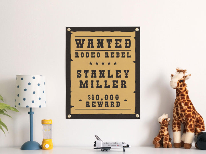 Custom Wanted Rodeo Rebel Banner