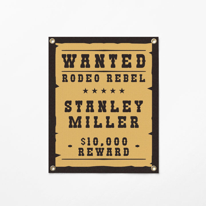 Custom Wanted Rodeo Rebel Banner