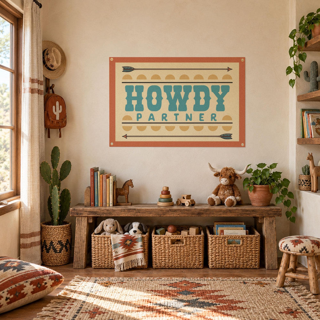 Howdy Partner Western Banner