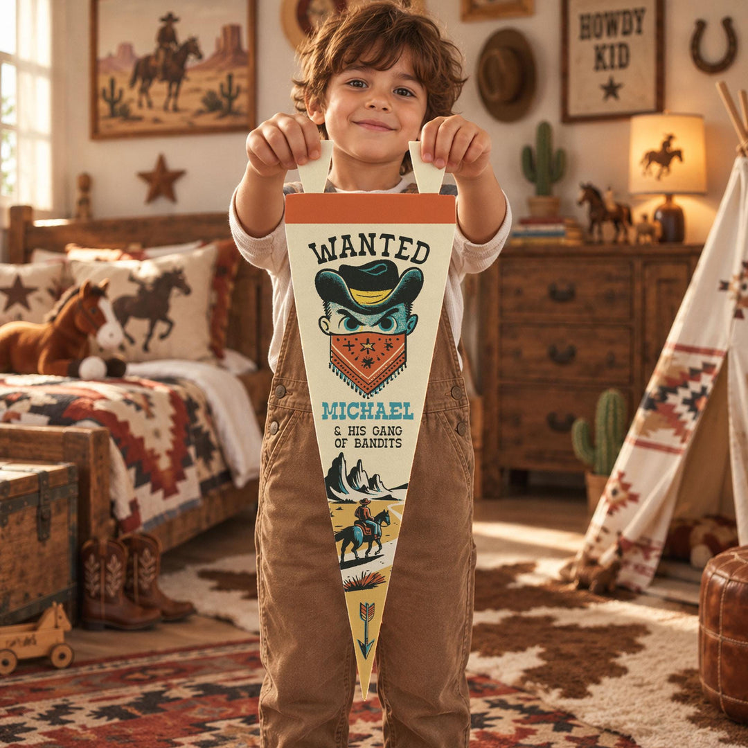 Custom Wanted Bandit Pennant