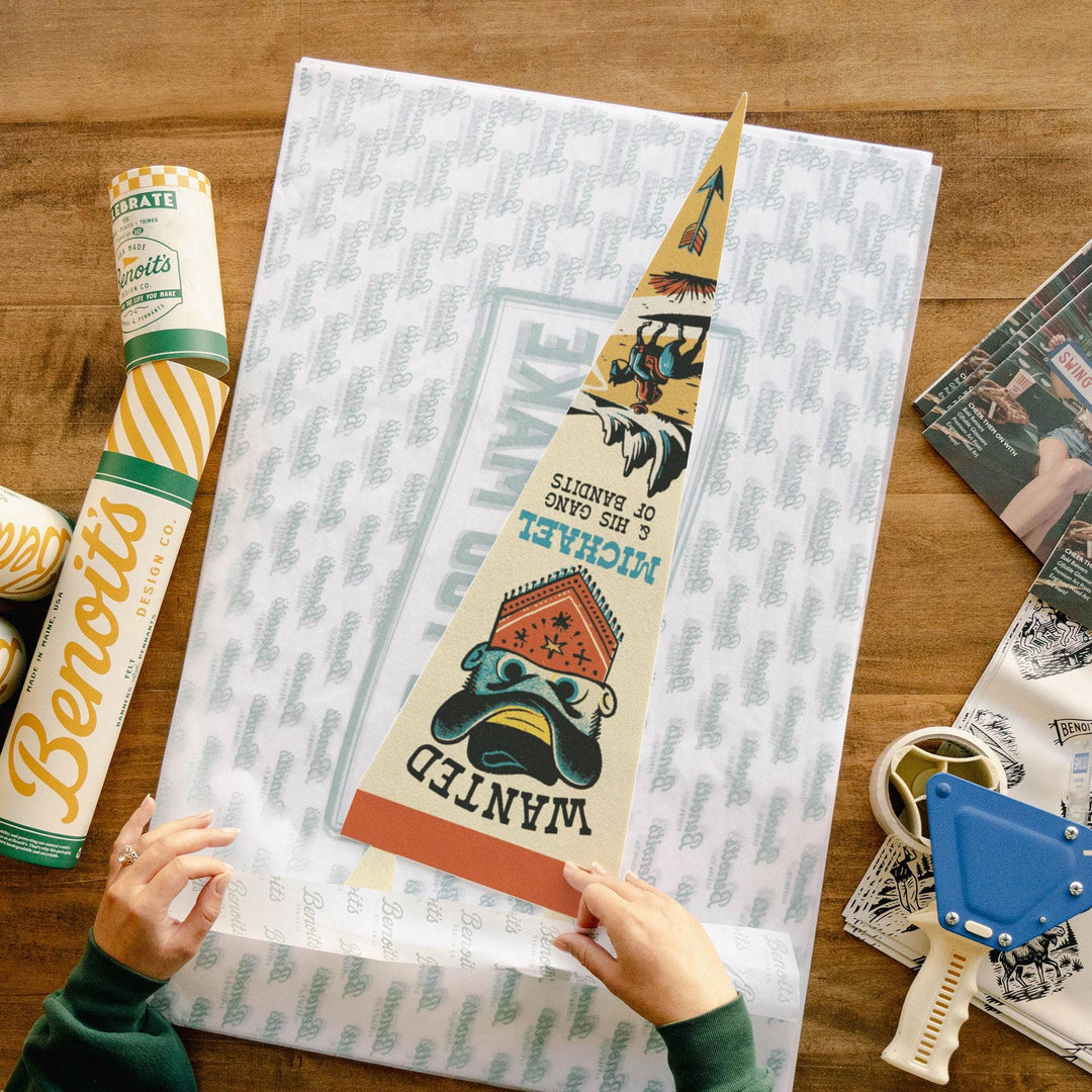 Custom Wanted Bandit Pennant