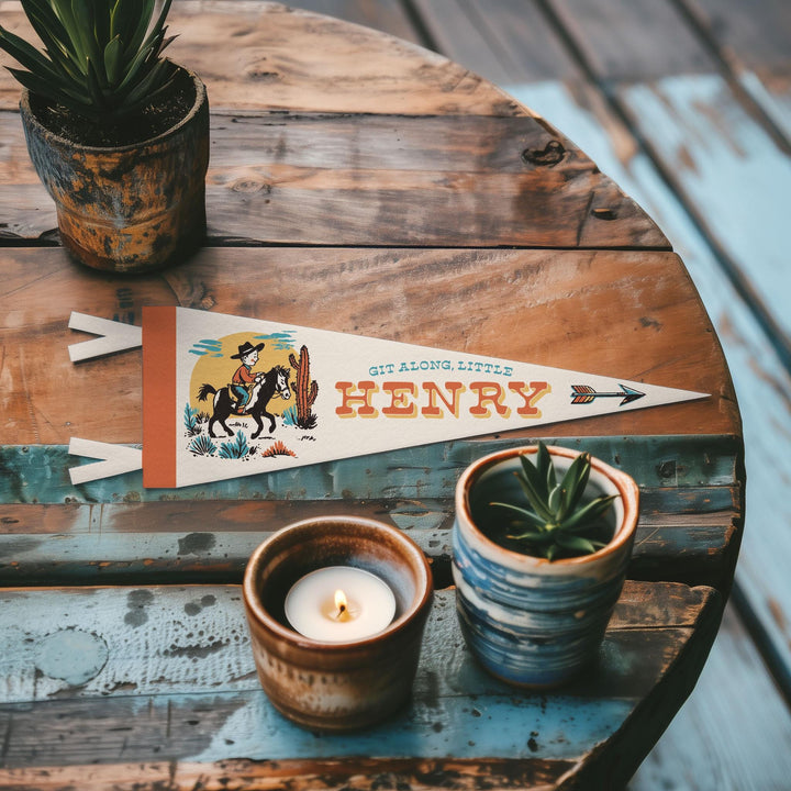 Custom Git Along Little Cowboy &amp; Cowgirl Pennant