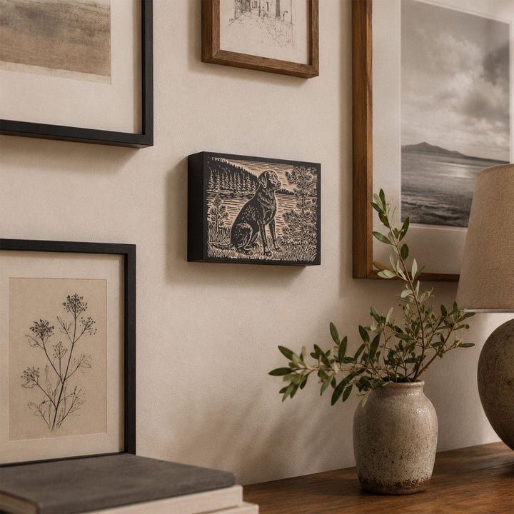 Labrador by the Water Engraved Wood Panel