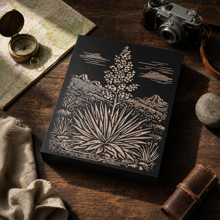 Yucca Plant Engraved Wood Panel