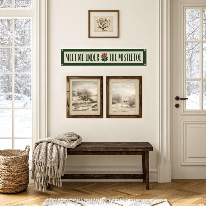 Meet Me Under the Mistletoe Felt Banner