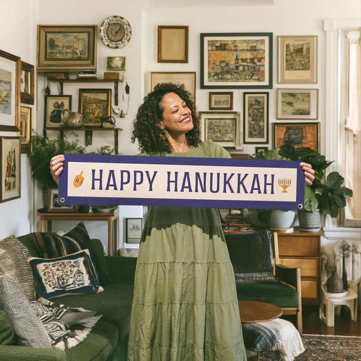 Happy Hanukkah Felt Banner