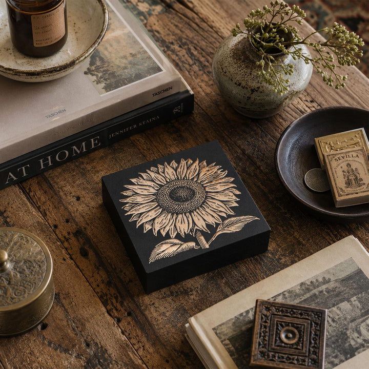 Sunflower Engraved Wood Panel
