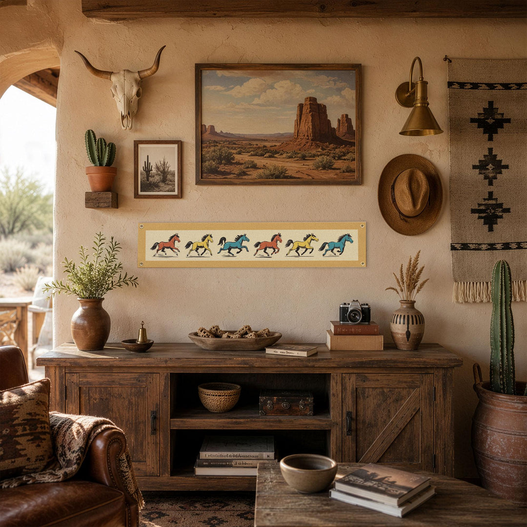 Wild Running Horses Banner