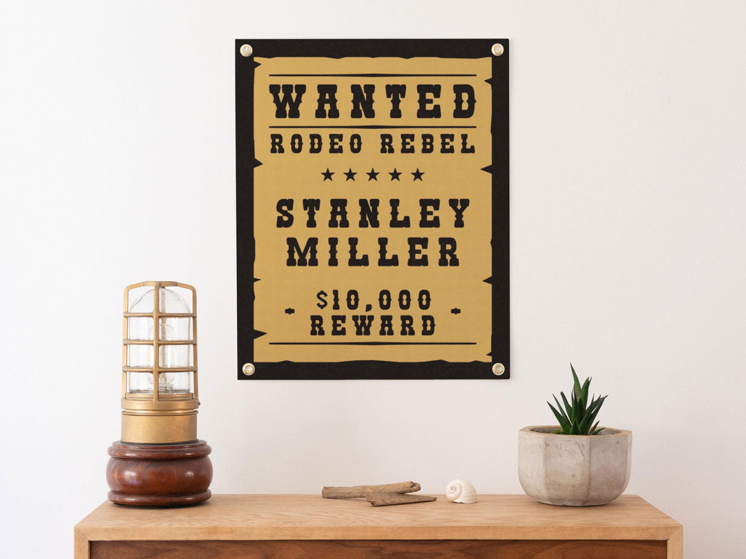 Custom Wanted Rodeo Rebel Banner