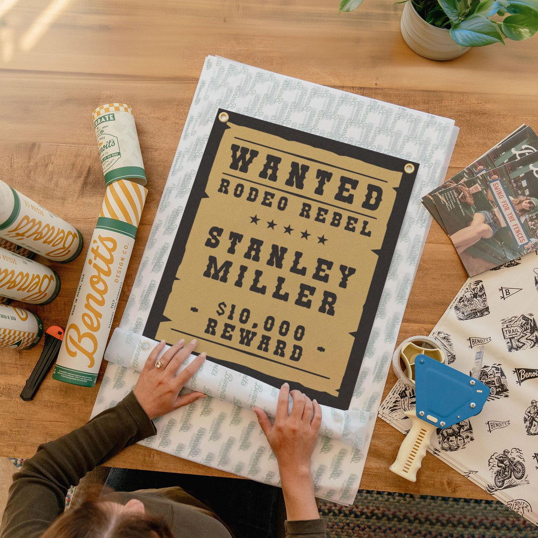 Custom Wanted Rodeo Rebel Banner
