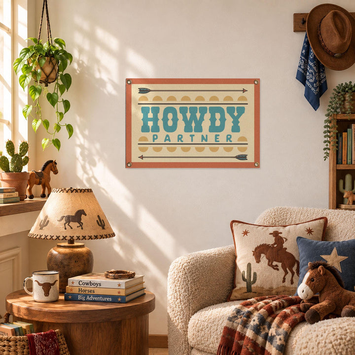 Howdy Partner Western Banner
