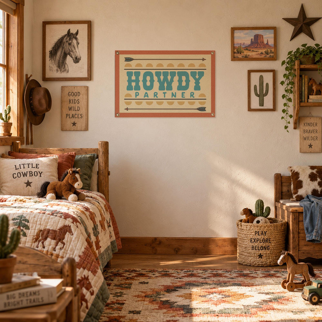 Howdy Partner Western Banner