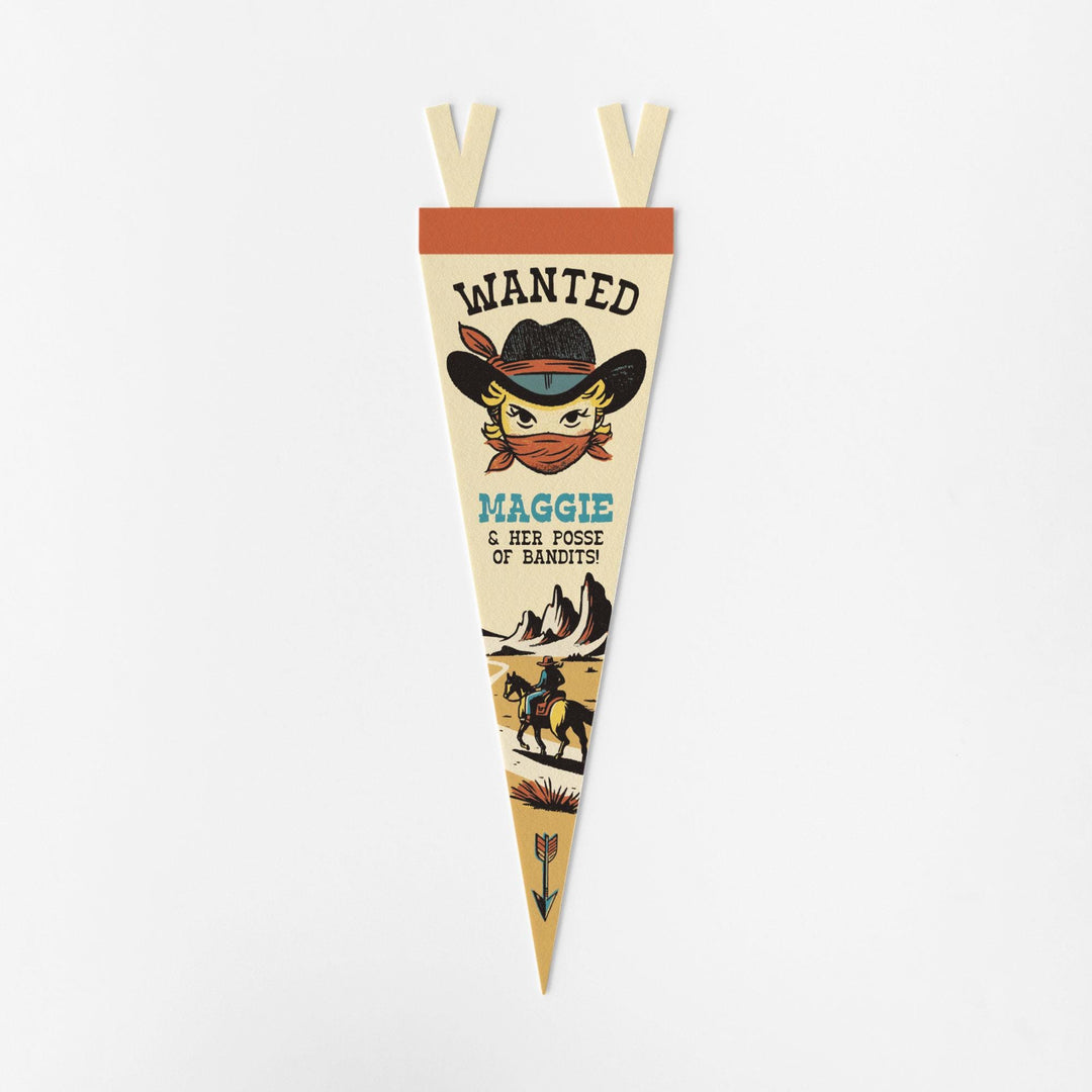 Custom Wanted Bandit Pennant