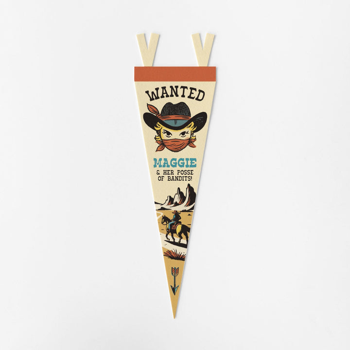 Custom Wanted Bandit Pennant