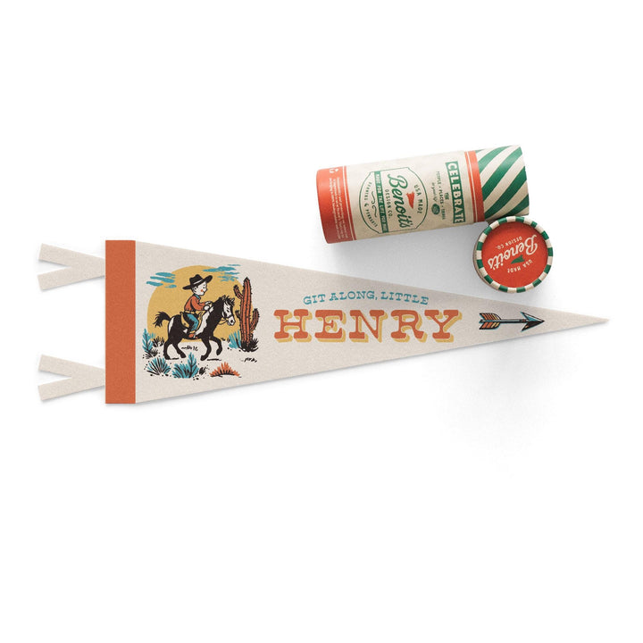 Custom Git Along Little Cowboy &amp; Cowgirl Pennant