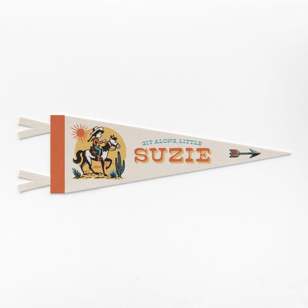 Custom Git Along Little Cowboy &amp; Cowgirl Pennant
