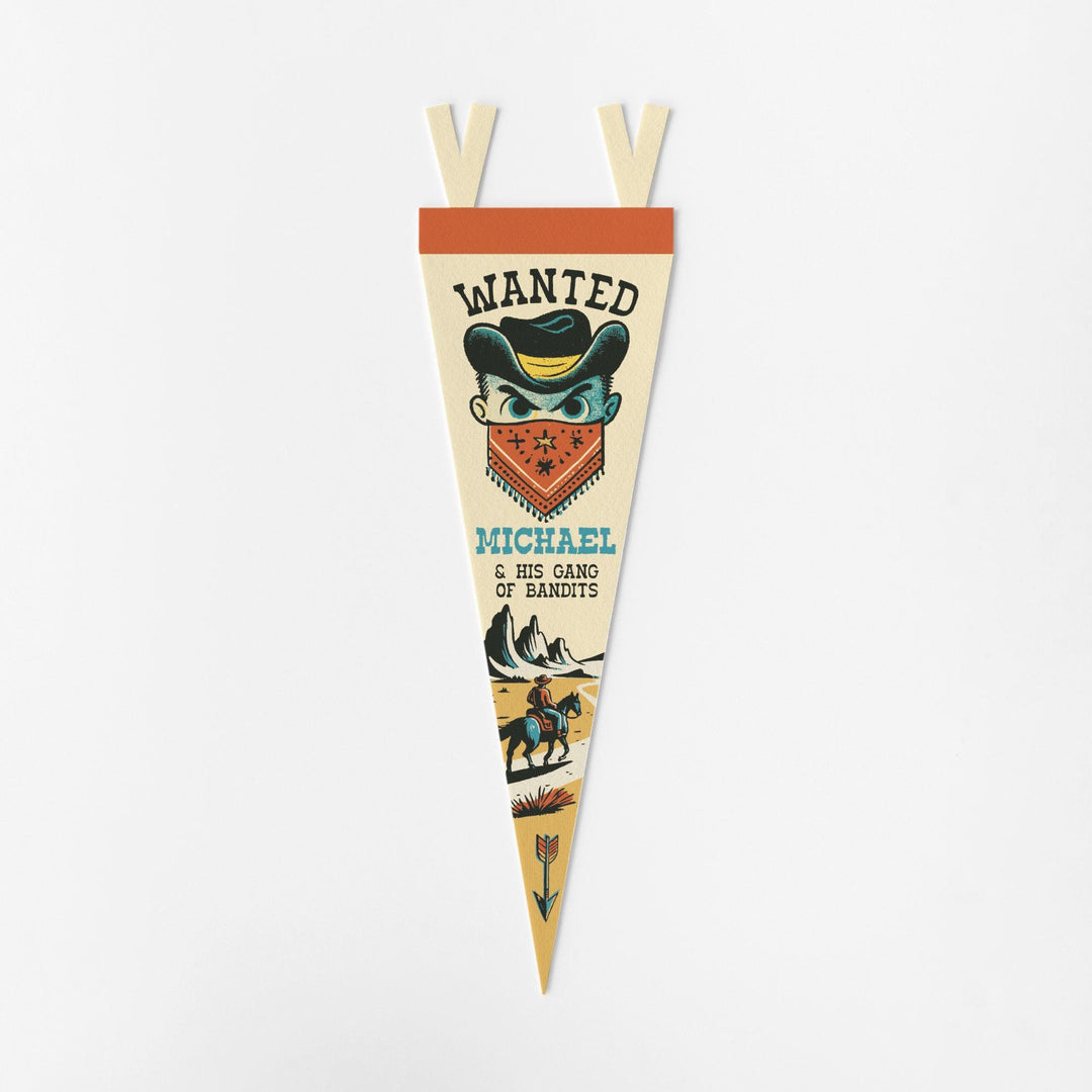 Custom Wanted Bandit Pennant