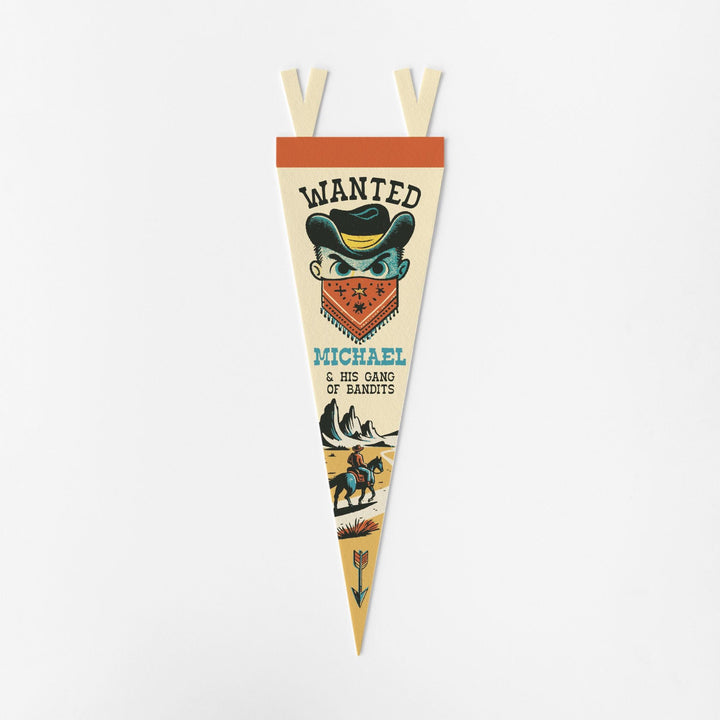 Custom Wanted Bandit Pennant