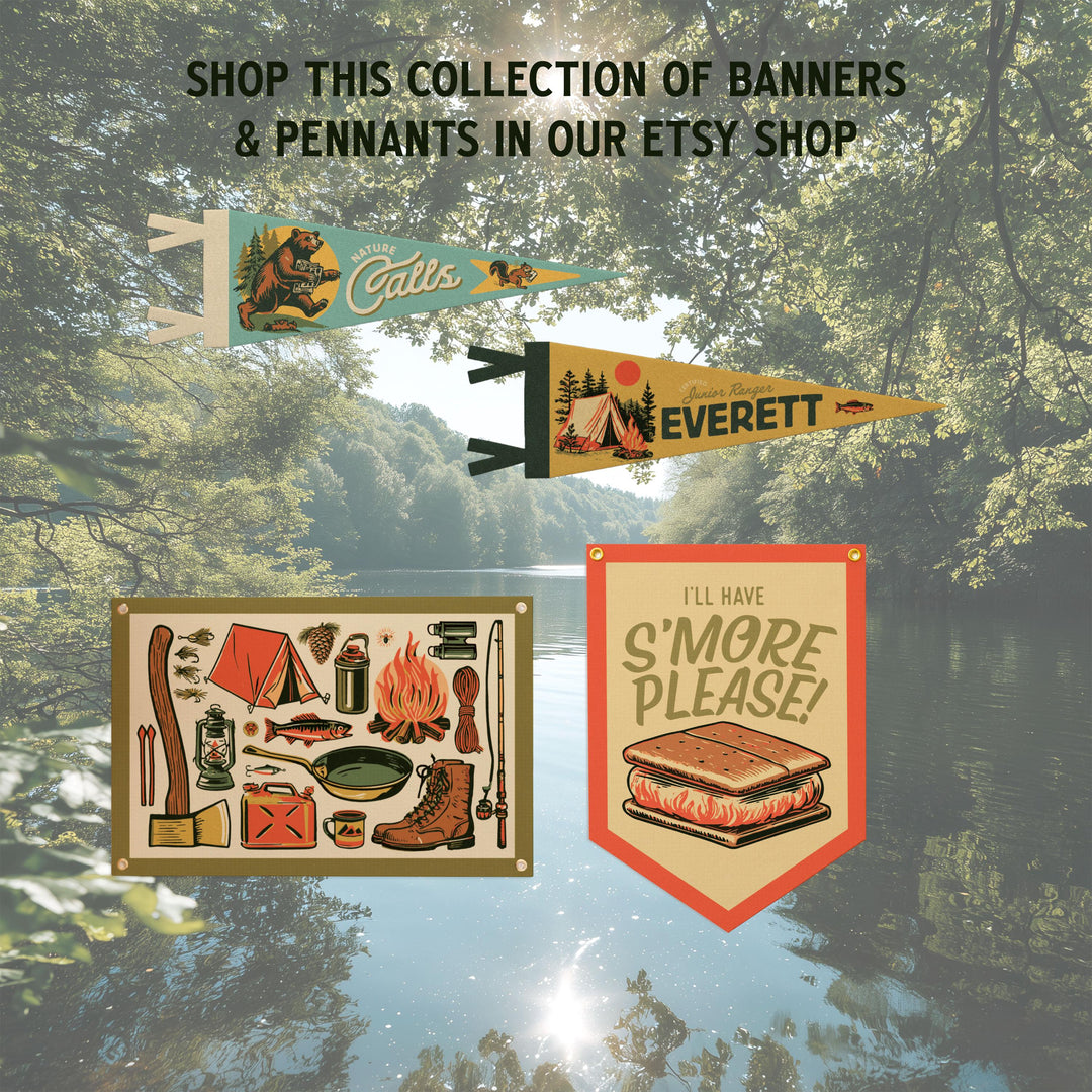 Stop And Smell The Pines Camp Flag