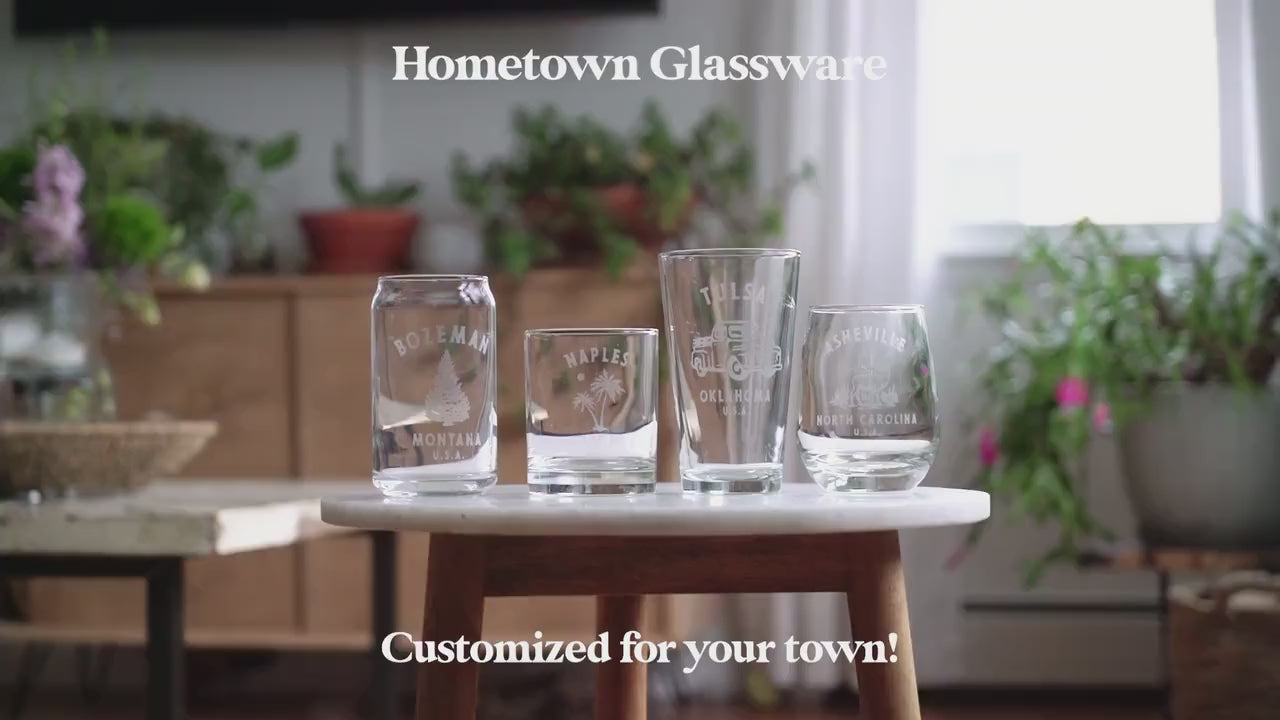 Custom Indiana Town Glasses  .