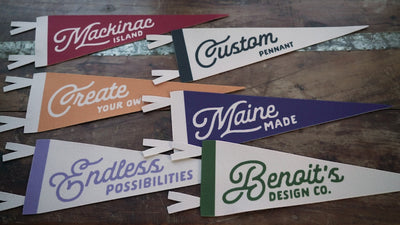 Custom Heritage Name Felt Pennant - Bold