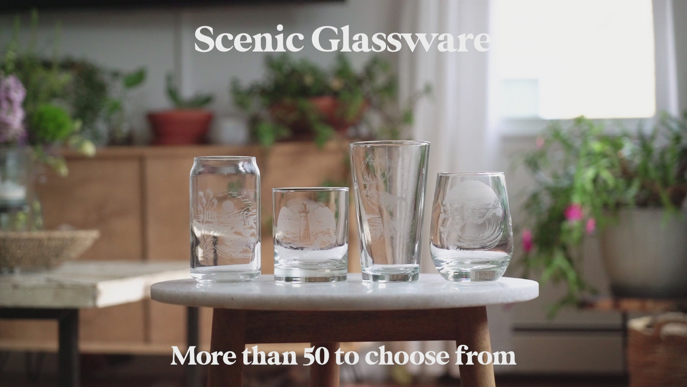 Tropical Island Scene Glasses