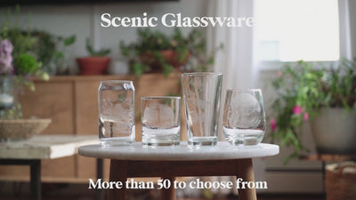 Tropical Island Scene Glasses