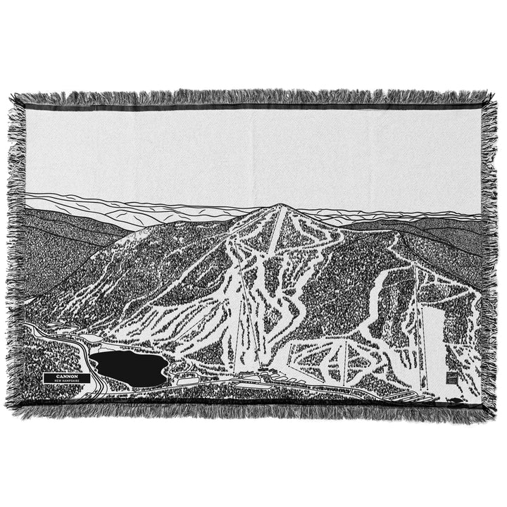 Cannon, New Hampshire Ski Trail Map Blankets