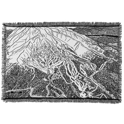 Mount Hood, Oregon Ski Trail Map Blankets