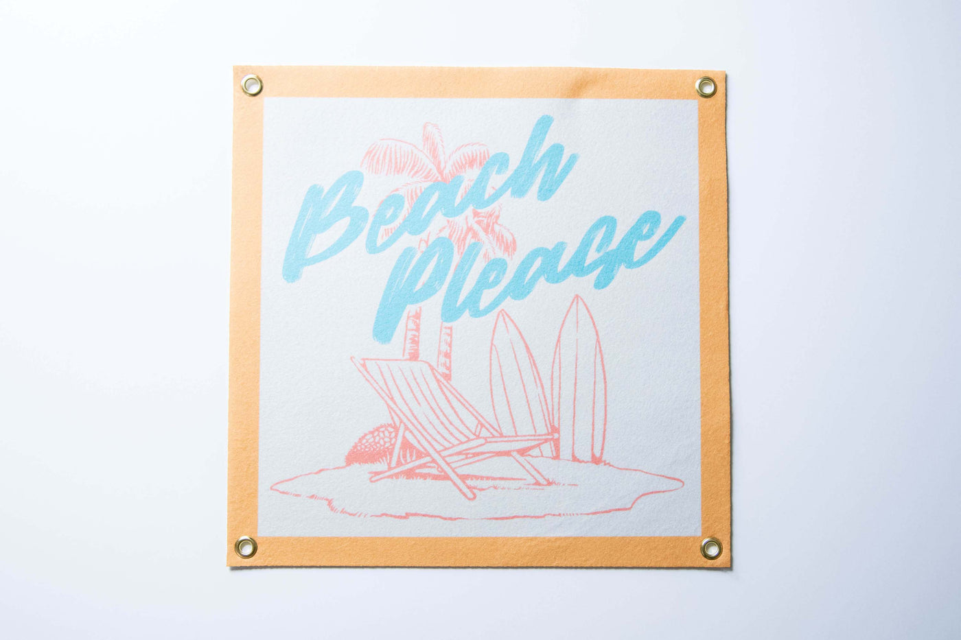 Beach, Please Felt Banner