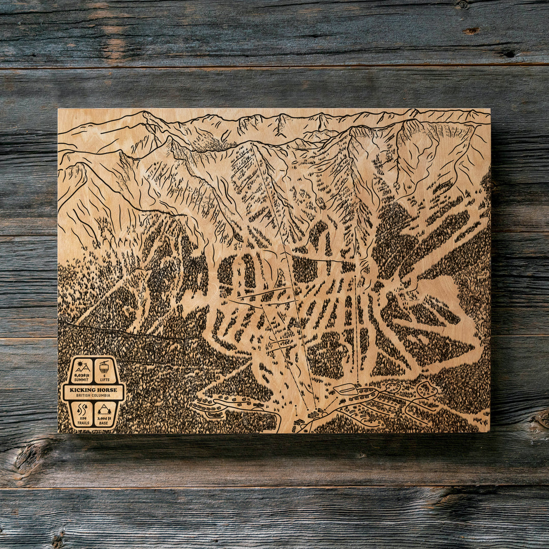 Kicking Horse, British Columbia Ski Trail Map