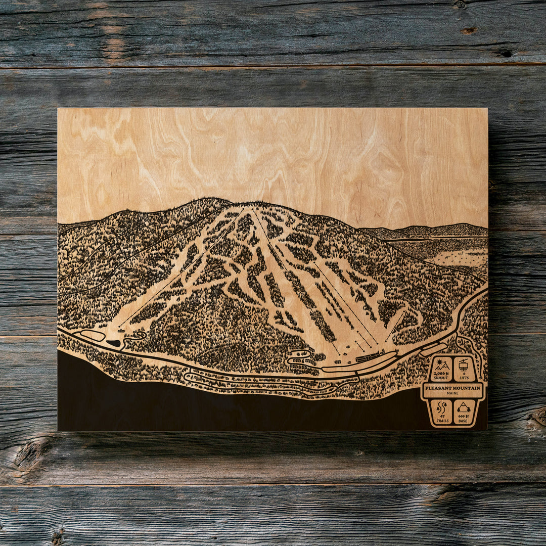 Pleasant Mountain, Maine Ski Trail Map