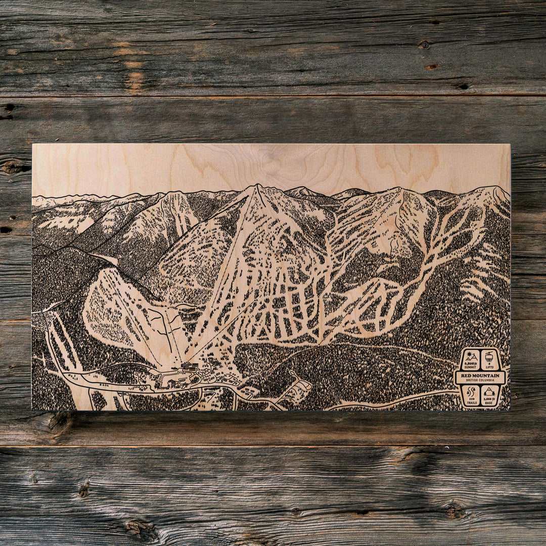 Red Mountain, British Columbia Ski Trail Map