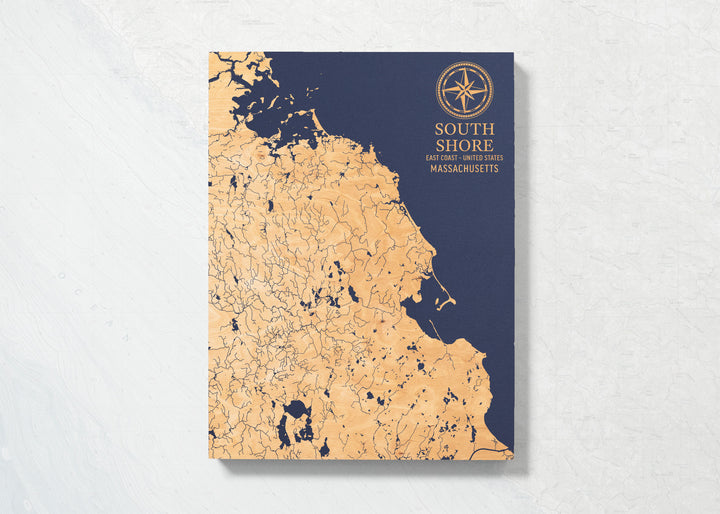South Shore, Massachusetts U.S. Coastal Map