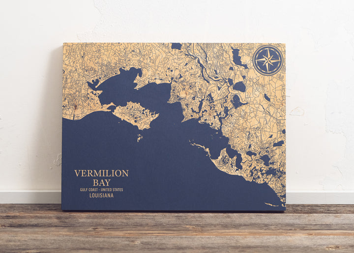 Vermilion Bay, Louisiana U.S. Coastal Map