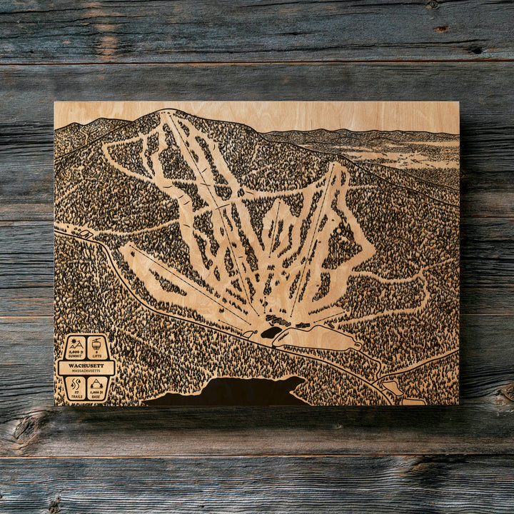 Wachusett Mountain, Massachusetts Ski Trail Map
