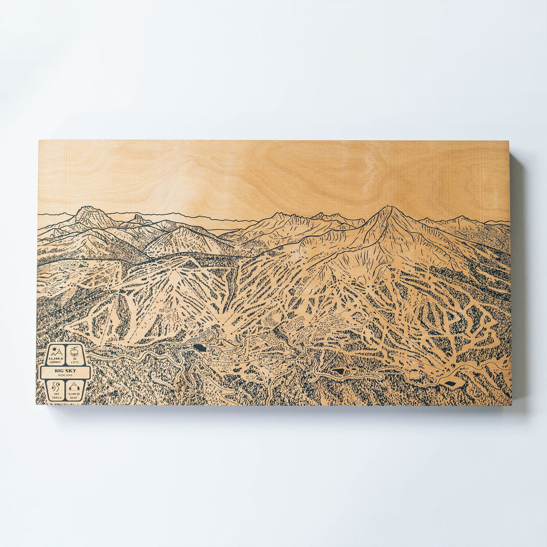 Big Sky, Montana Ski Trail Map