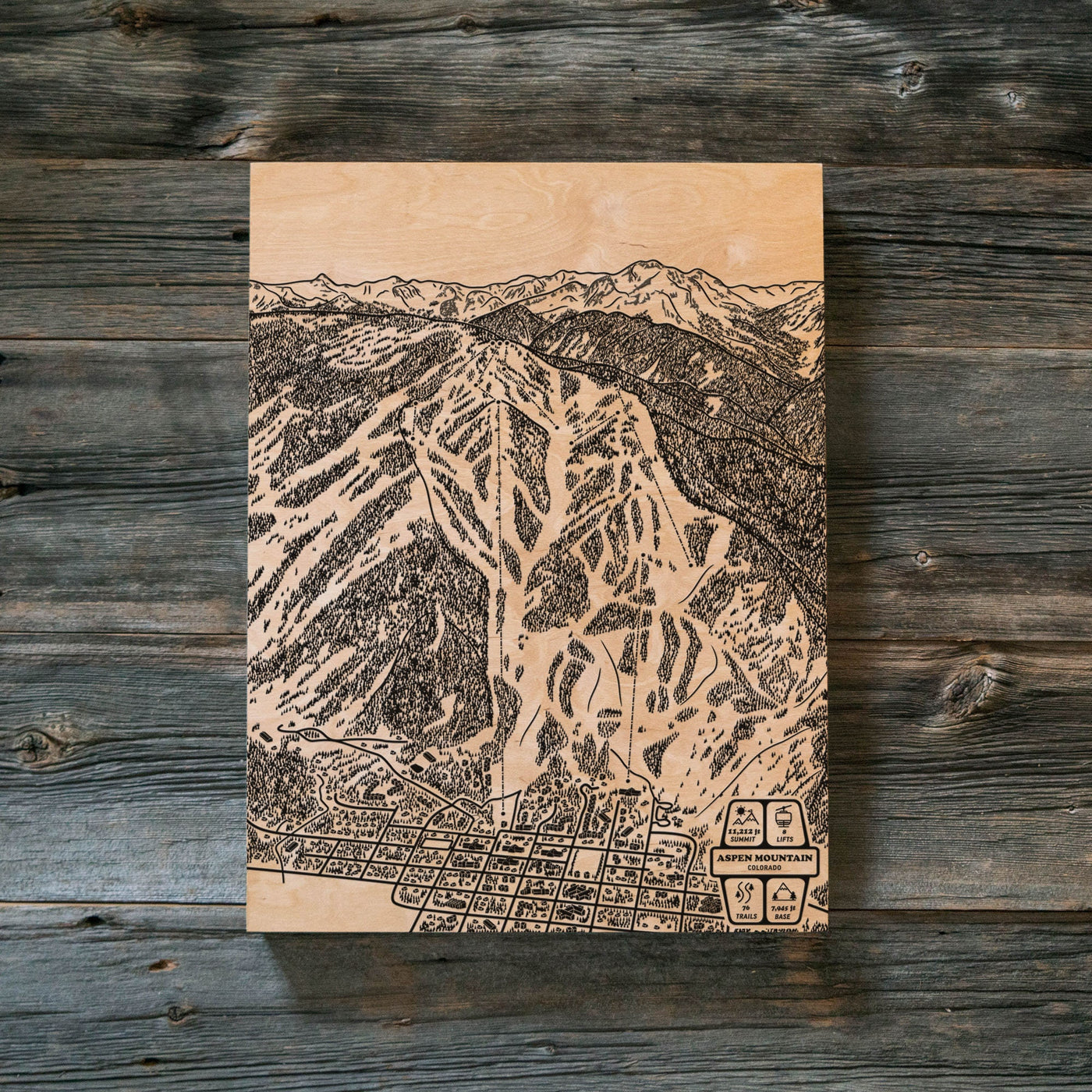 Aspen Mountain AJAX, Colorado Ski Trail Map