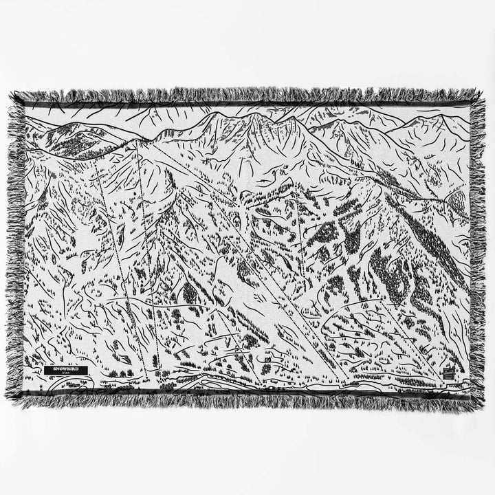 Snowbird, Utah Ski Trail Map Blankets