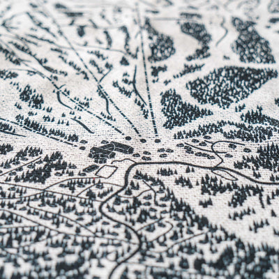 Mount Bachelor, Oregon Ski Trail Map Blankets