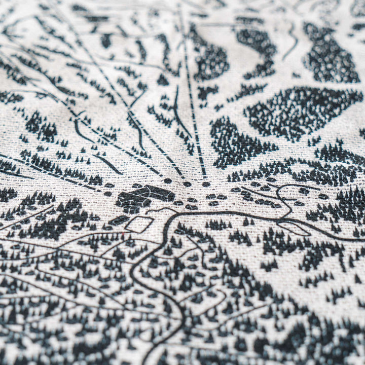 Crystal Mountain, Washington Ski Trail Map Blankets