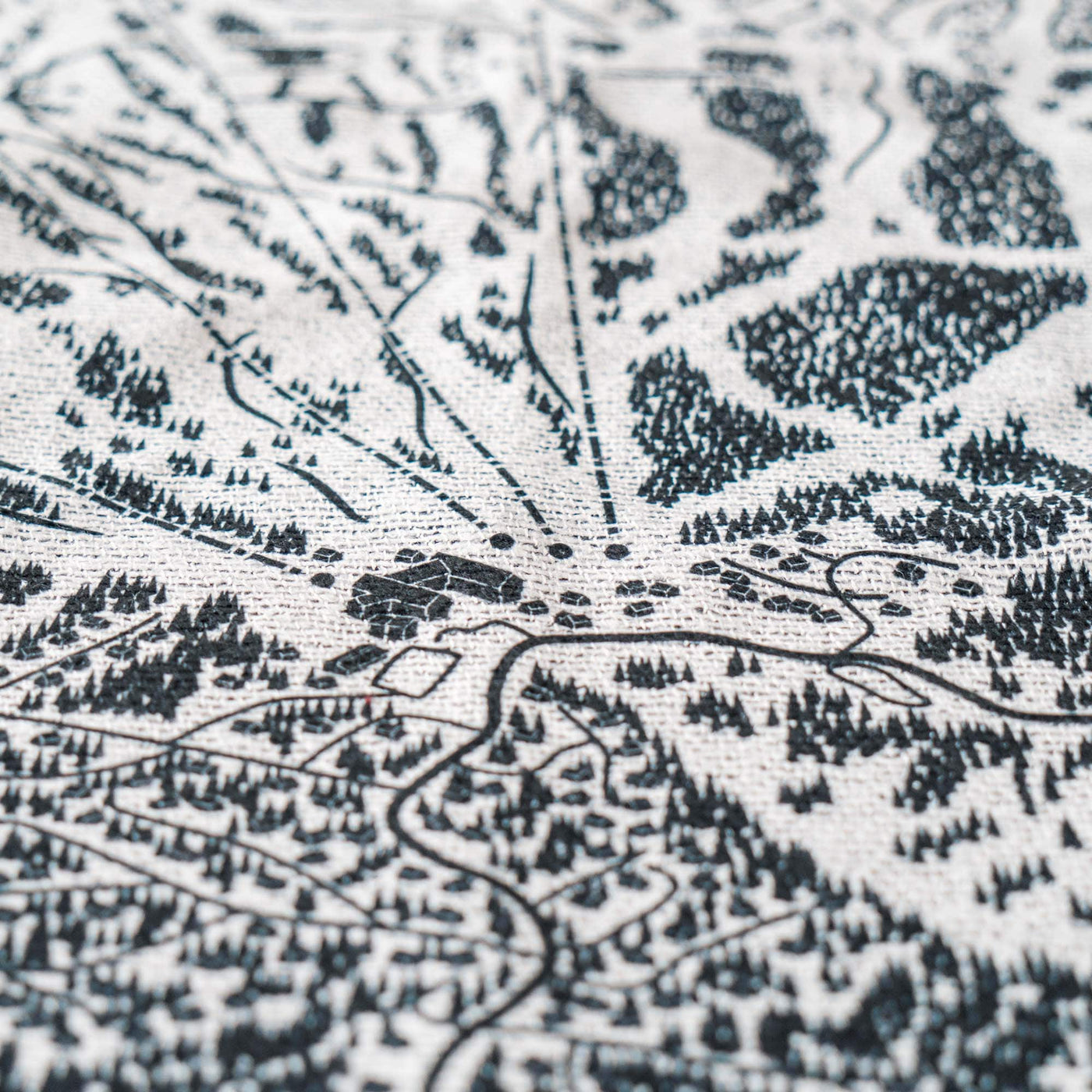Sun Peaks, British Columbia Ski Trail Map Blankets