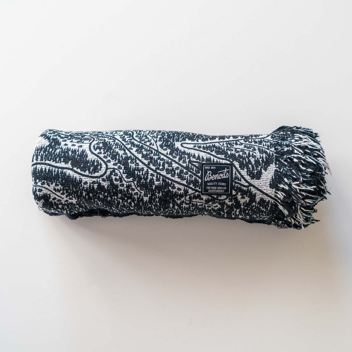 Mount Snow, Vermont Ski Trail Map Blankets