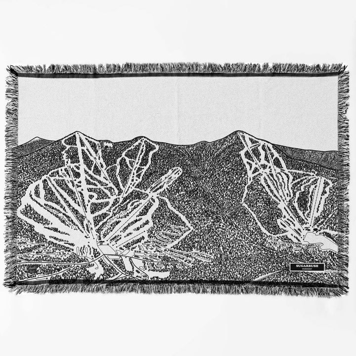 Sugarbush, Vermont Ski Trail Map Blankets