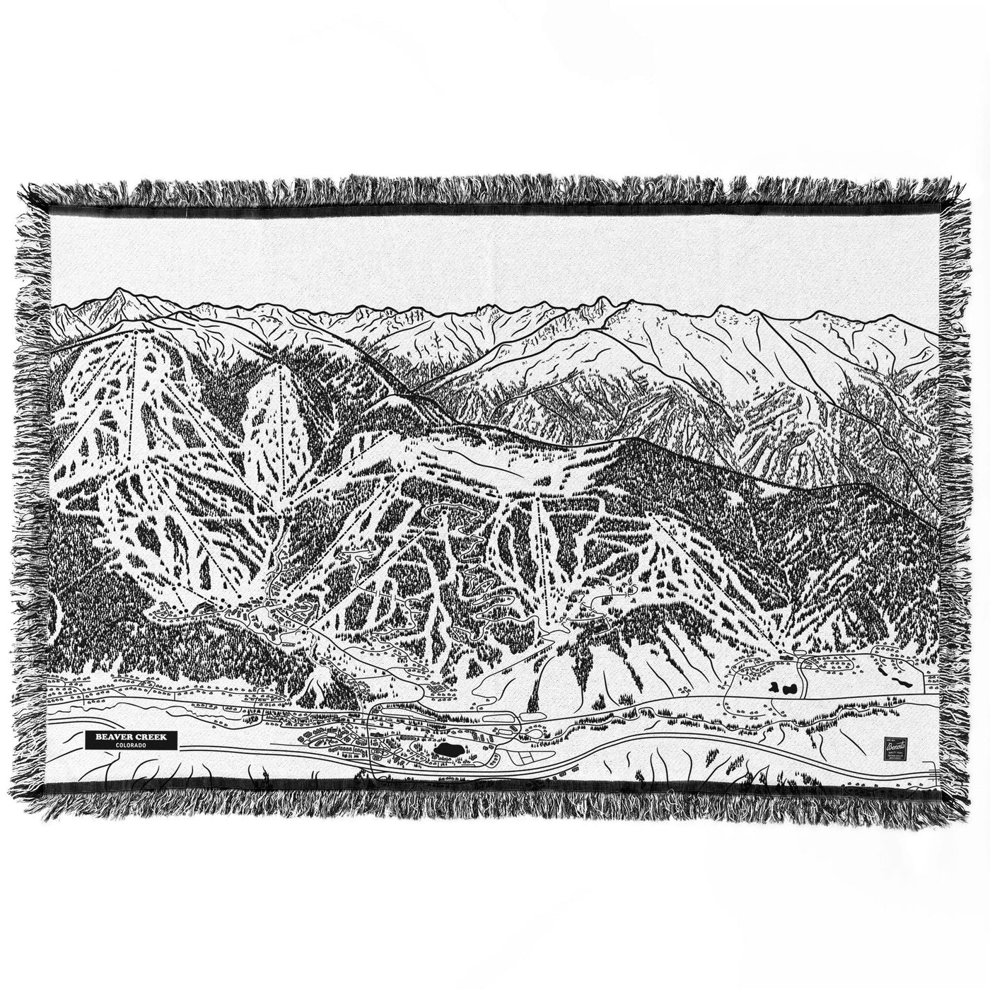 Beaver Creek, Colorado Ski Trail Map Blankets