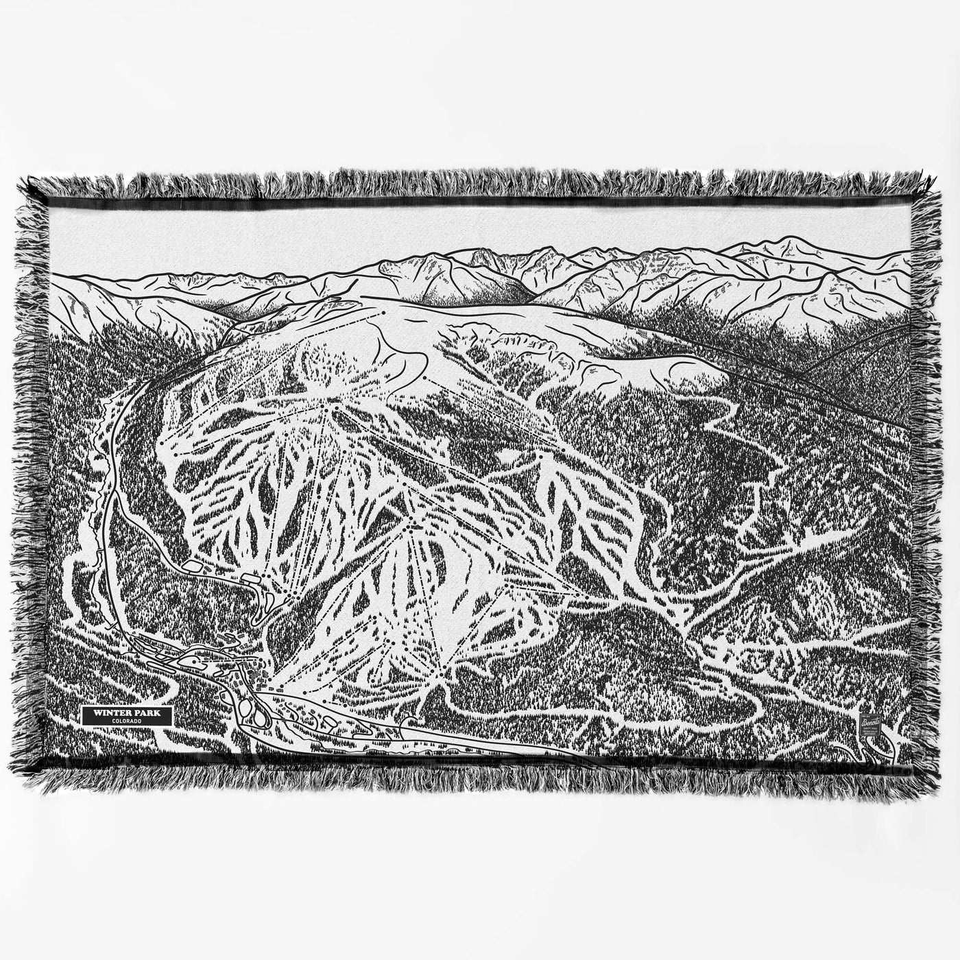 Winter Park, Colorado Ski Trail Map Blankets