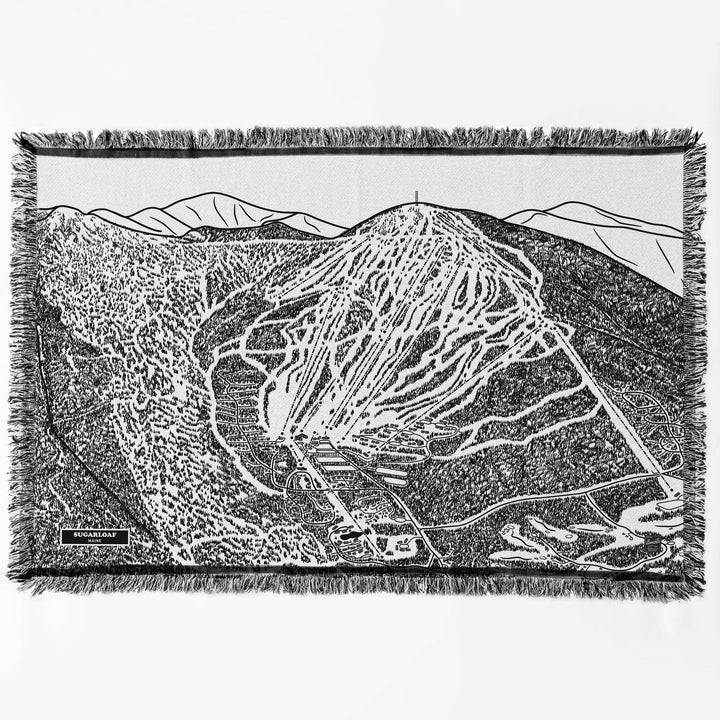 Sugarloaf, Maine Ski Trail Map Blankets