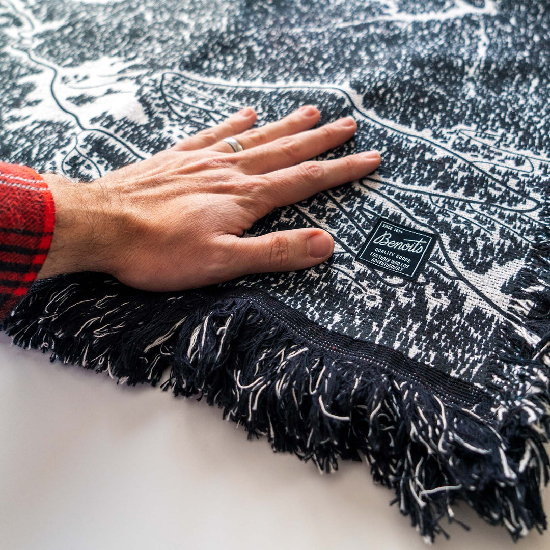 Keystone, Colorado Ski Trail Map Blankets